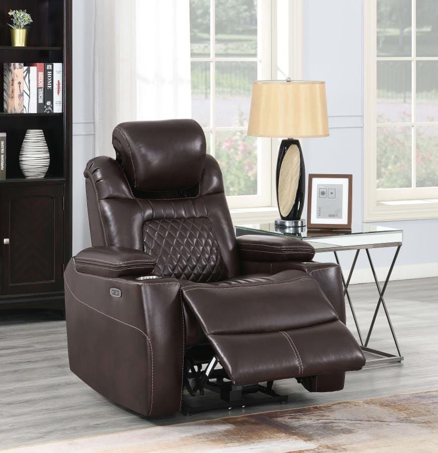 Korbach Upholstered Power^2 Recliner Espresso