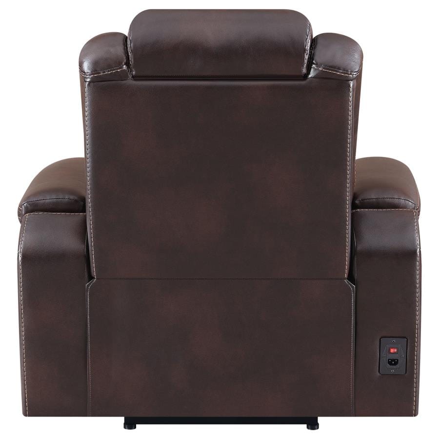 Korbach Upholstered Power^2 Recliner Espresso