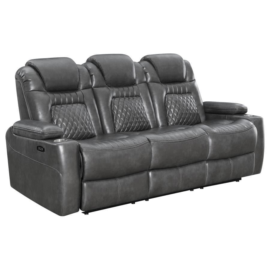 Korbach 3-piece Power^2 Living Room Set Charcoal