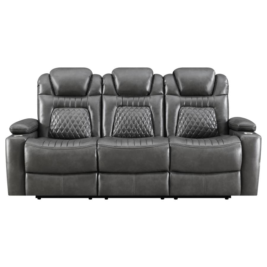 Korbach 3-piece Power^2 Living Room Set Charcoal