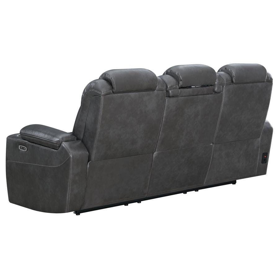 Korbach 3-piece Power^2 Living Room Set Charcoal