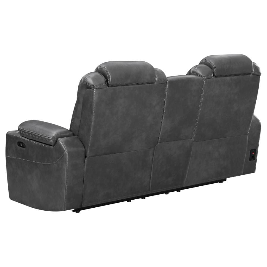 Korbach Upholstered Power^2 Loveseat Charcoal