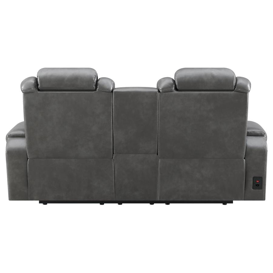 Korbach Upholstered Power^2 Loveseat Charcoal