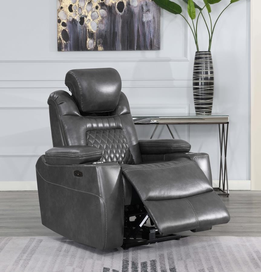 Korbach Upholstered Power^2 Recliner Charcoal