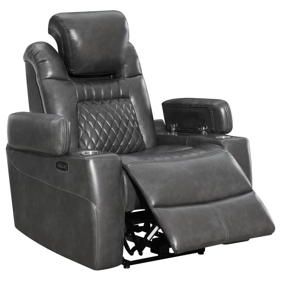 Korbach Upholstered Power^2 Recliner Charcoal