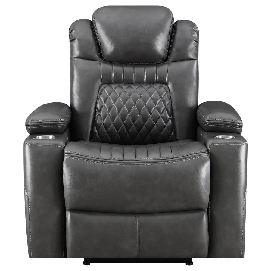 Korbach Upholstered Power^2 Recliner Charcoal