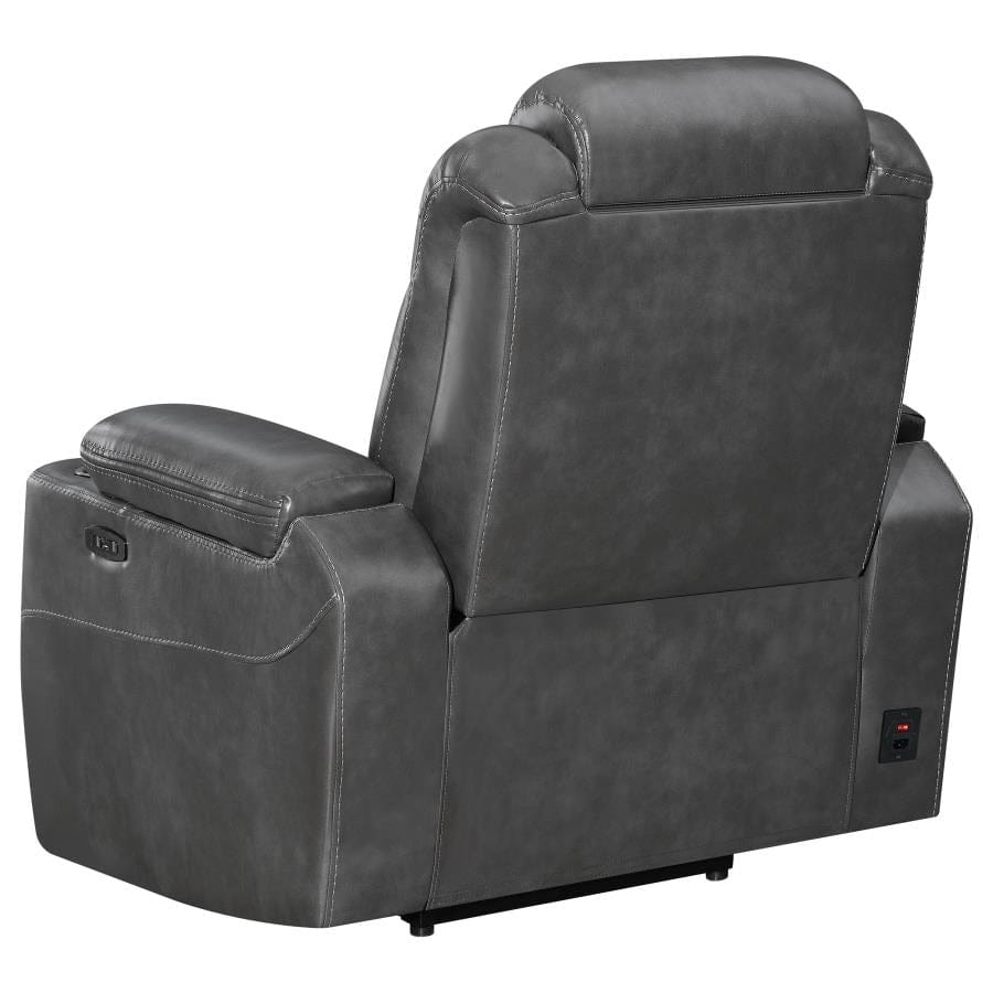 Korbach Upholstered Power^2 Recliner Charcoal