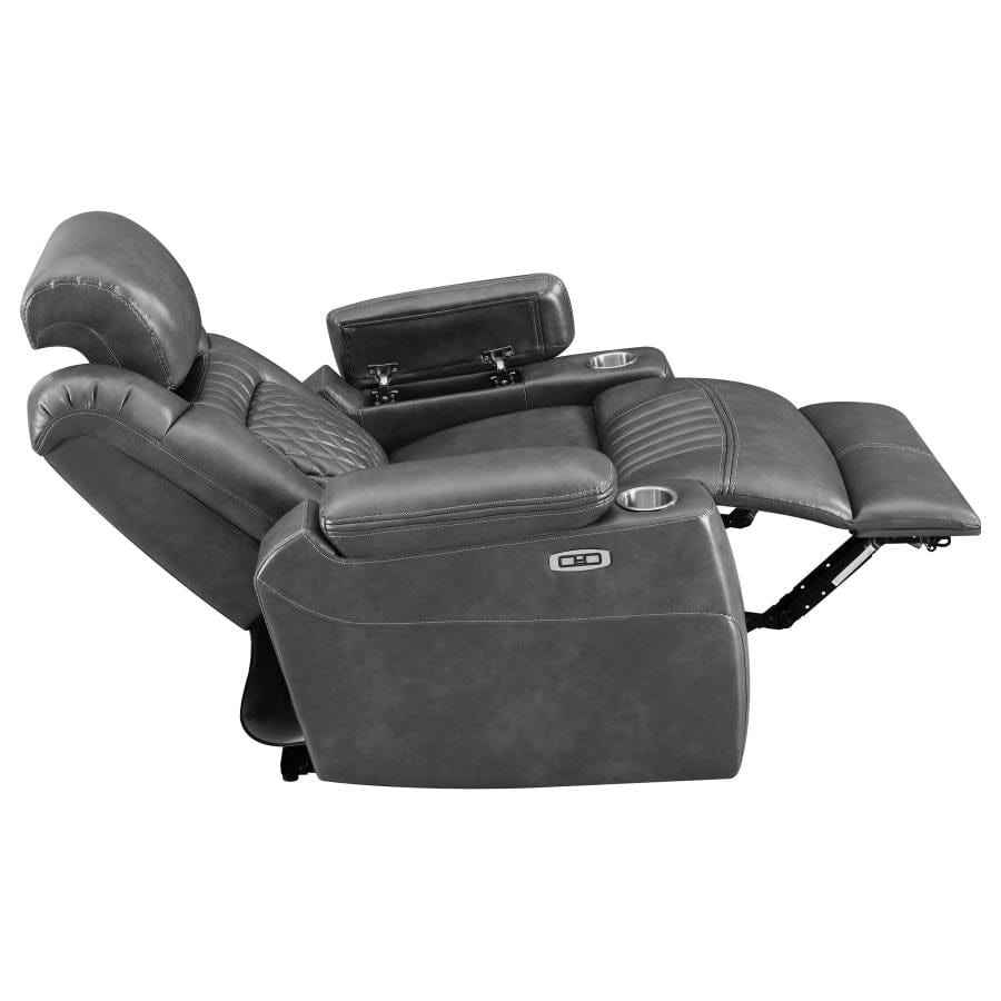 Korbach Upholstered Power^2 Recliner Charcoal