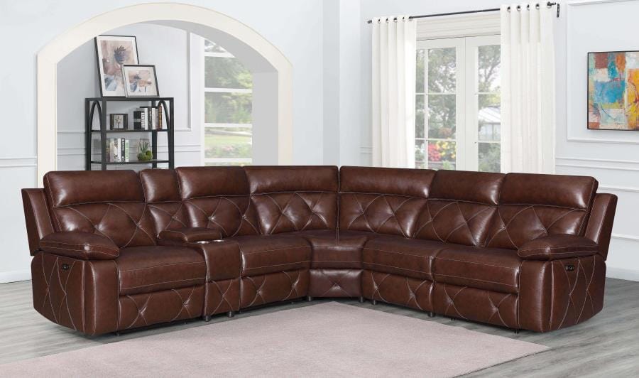 Chester 6-piece Power^2 Sectional Chocolate