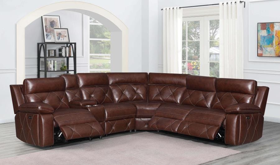 Chester 6-piece Power^2 Sectional Chocolate