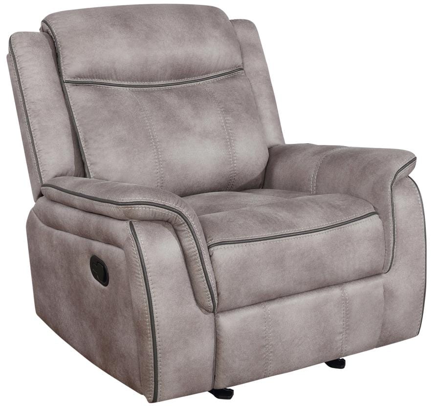 Lawrence Upholstered Tufted Back Glider Recliner