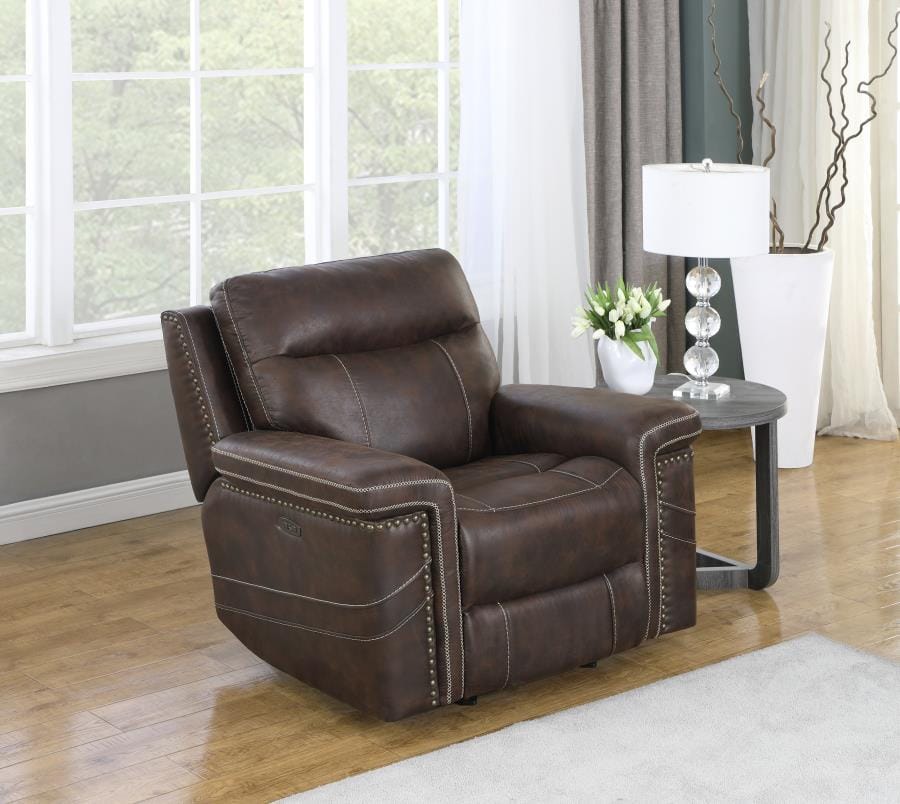 Wixom Power^2 Glider Recliner Brown