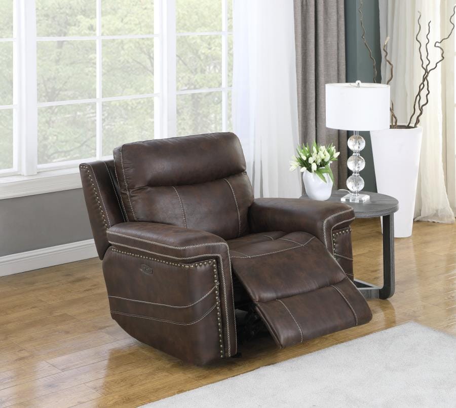 Wixom Power^2 Glider Recliner Brown