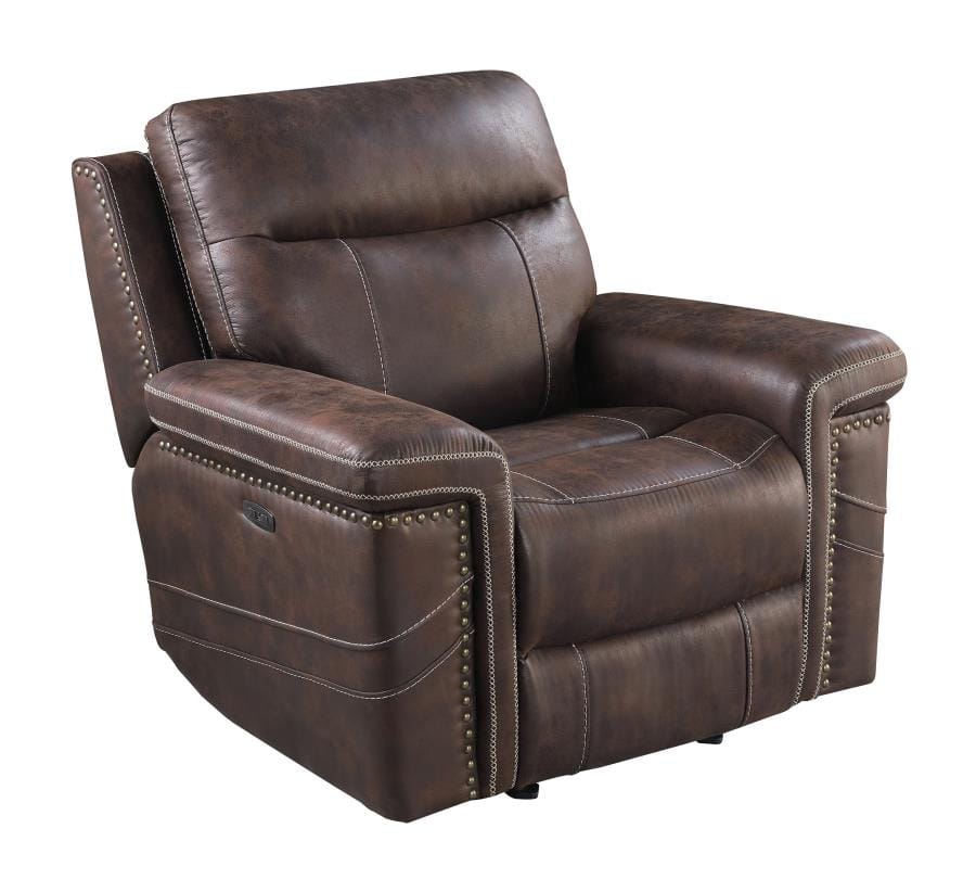 Wixom Power^2 Glider Recliner Brown