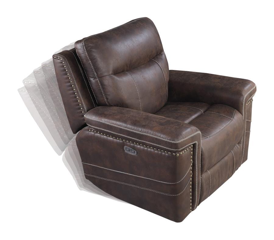 Wixom Power^2 Glider Recliner Brown