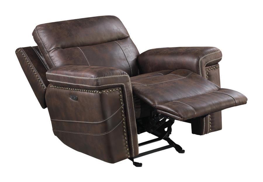 Wixom Power^2 Glider Recliner Brown