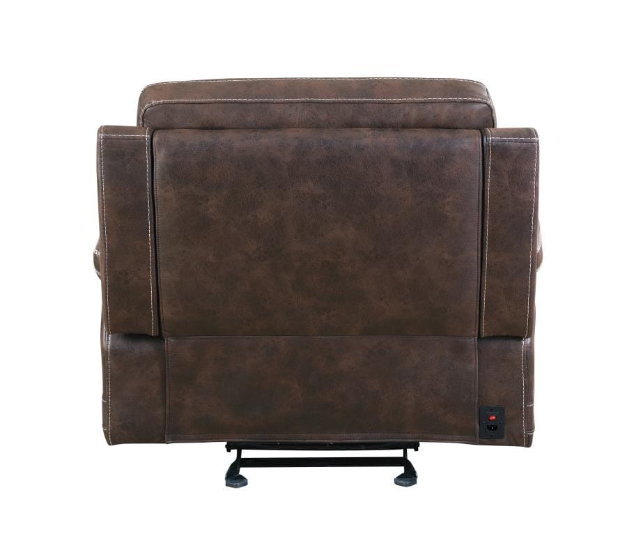 Wixom Power^2 Glider Recliner Brown