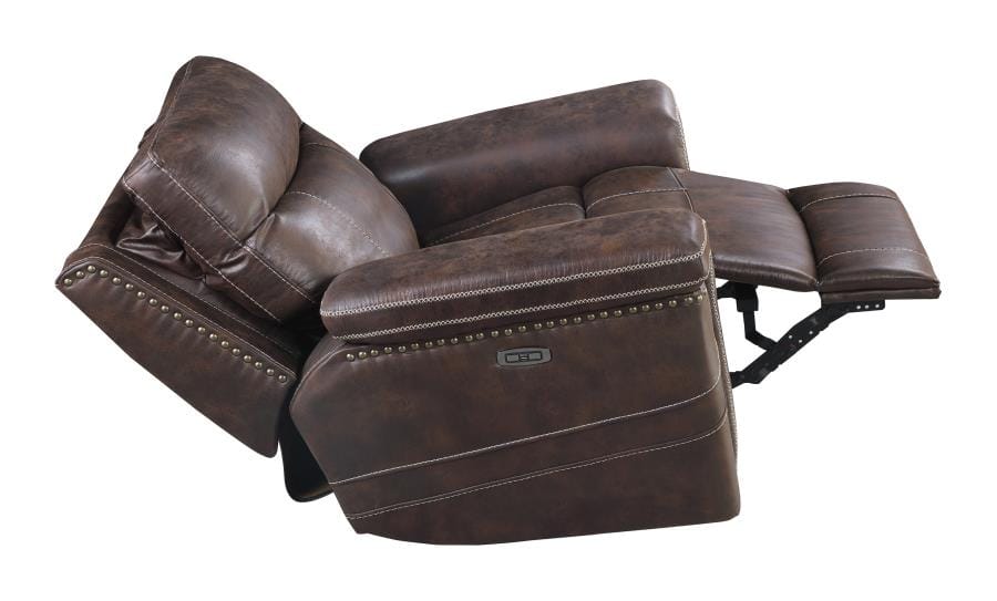 Wixom Power^2 Glider Recliner Brown