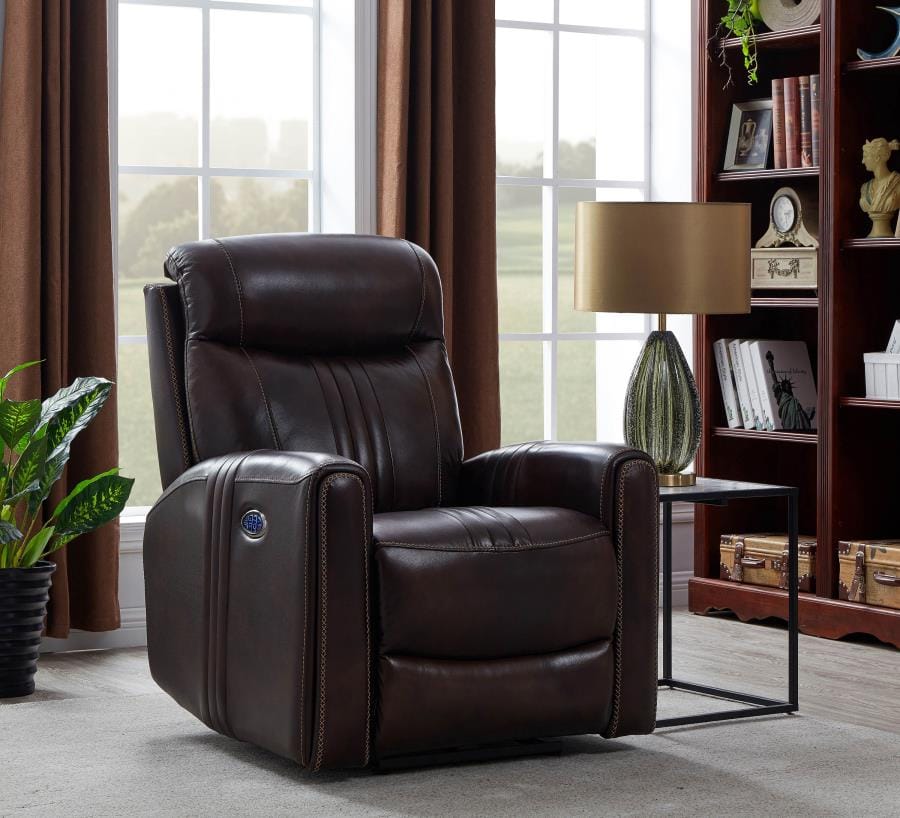 Cushion Back Power^3 Recliner Brown