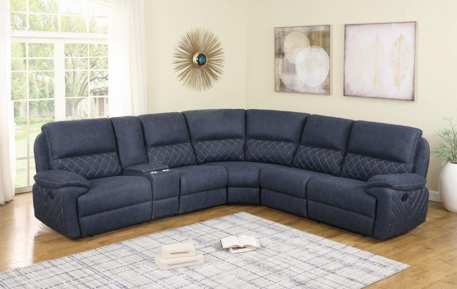 Variel 6-piece Modular Motion Sectional Blue