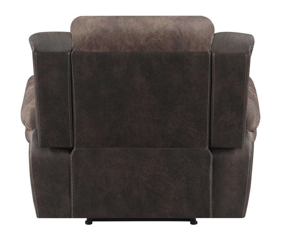 Saybrook Tufted Cushion Recliner Chocolate and Dark Brown