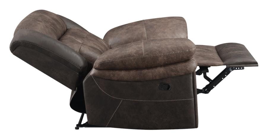 Saybrook Tufted Cushion Recliner Chocolate and Dark Brown