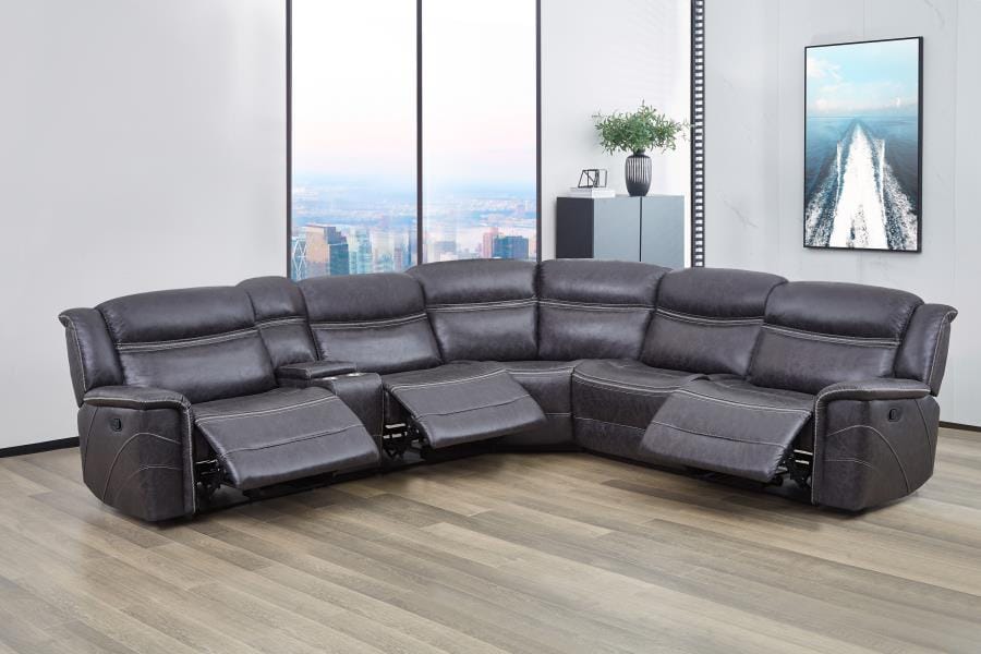 Bluefield 6-piece Modular Motion Sectional Charcoal