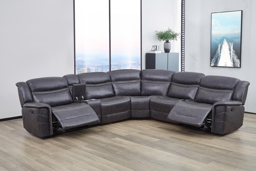 Bluefield 6-piece Modular Motion Sectional Charcoal