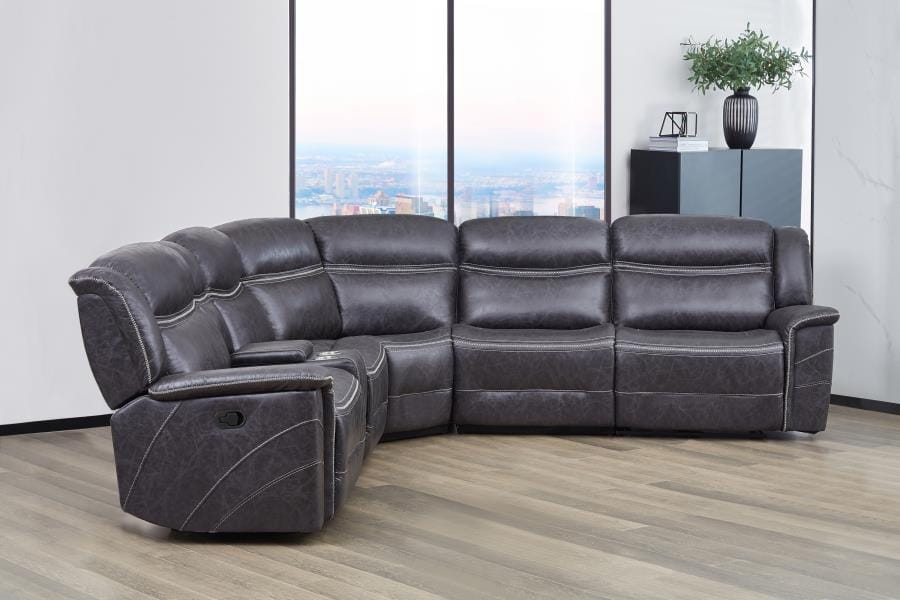 Bluefield 6-piece Modular Motion Sectional Charcoal