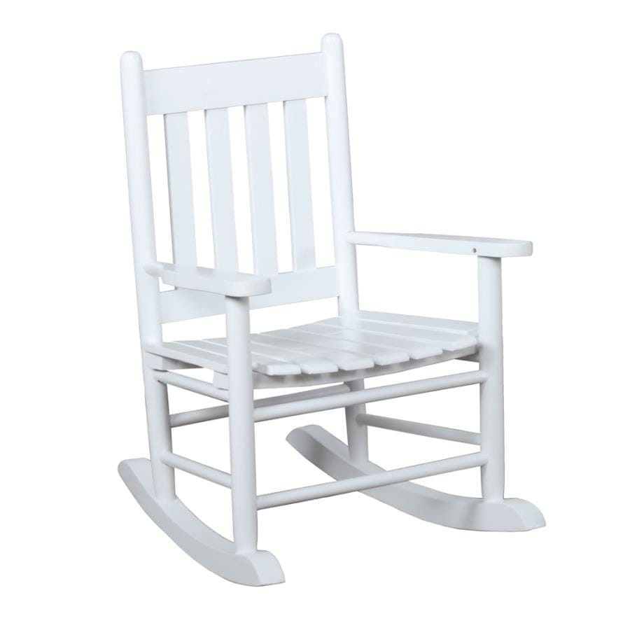 Annie Slat Back Youth Rocking Chair White