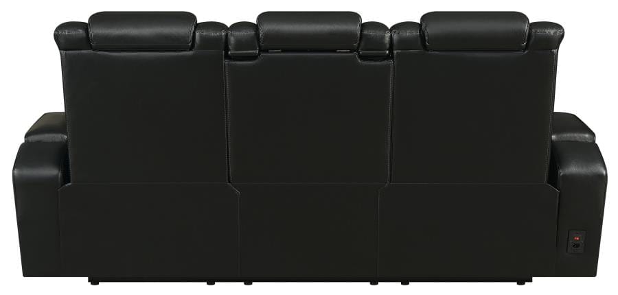 Bismark 2-piece Living Room Set with Power Headrest Black