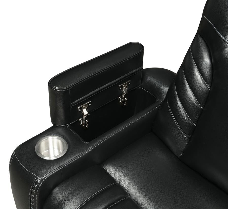 Bismark Power^2 Sofa with Drop-down Table Black