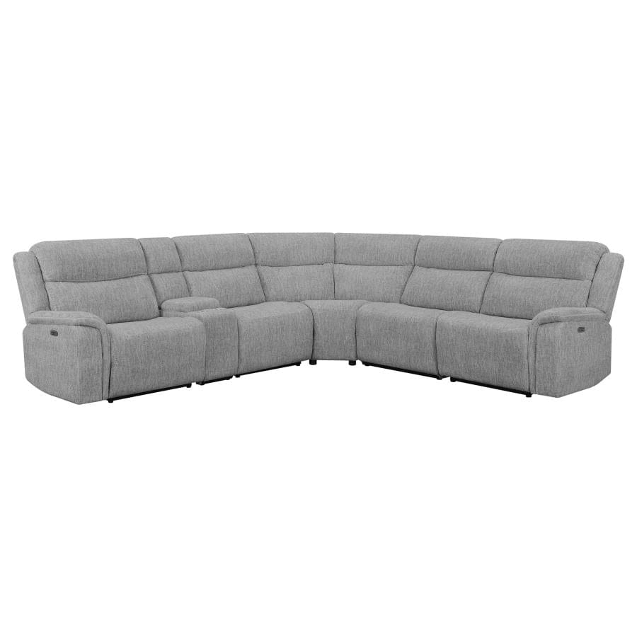 Wagner 6-piece Modular Power^2 Sectional Light Grey