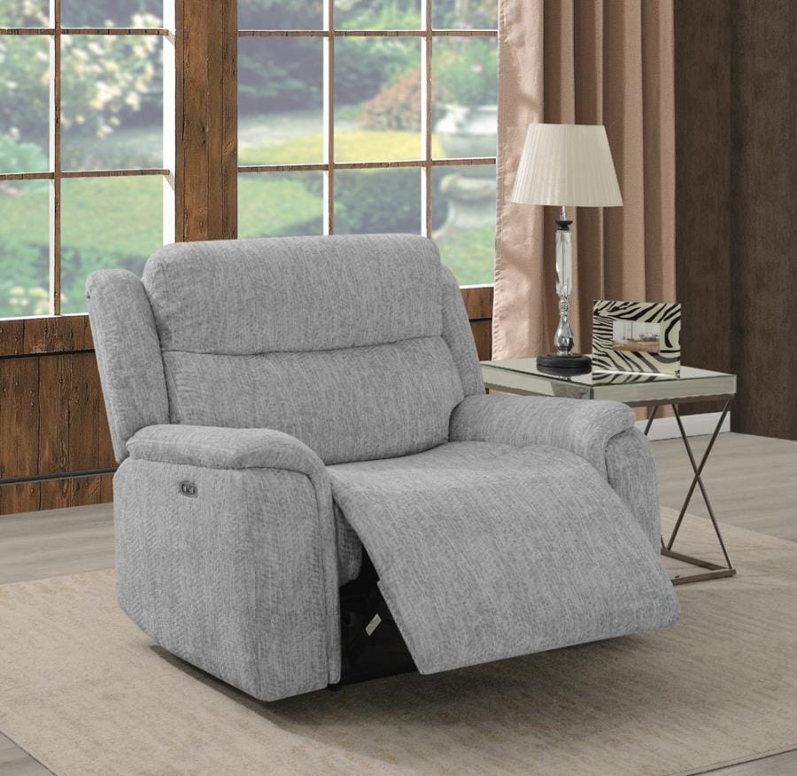 Wagner Power^2 Recliner with Power Headrest Light Grey