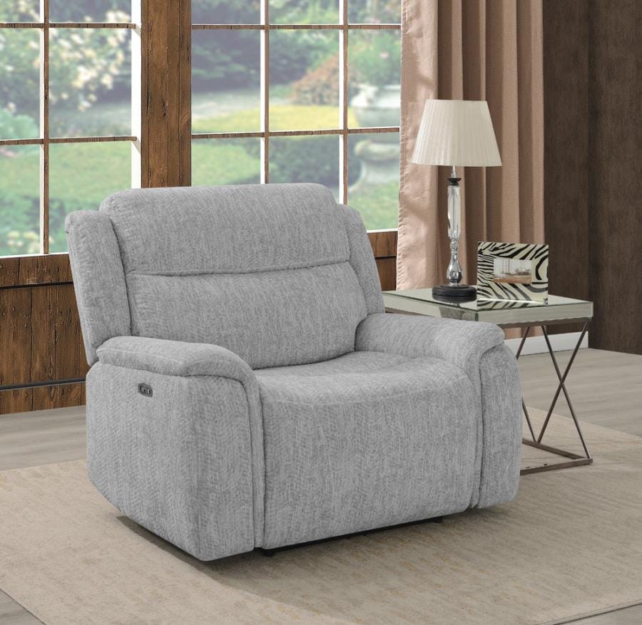 Wagner Power^2 Recliner with Power Headrest Light Grey