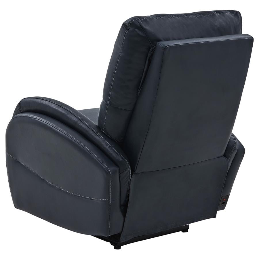 Upholstered Power^3 Recliner with Power Lumbar Blue
