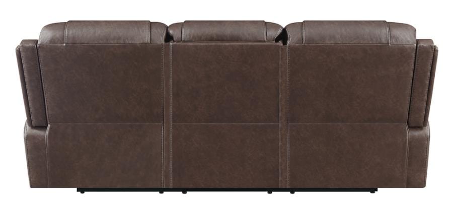 Flamenco Tufted Upholstered Motion Sofa Brown