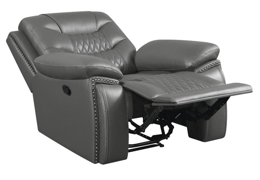 Flamenco Tufted Upholstered Recliner Charcoal