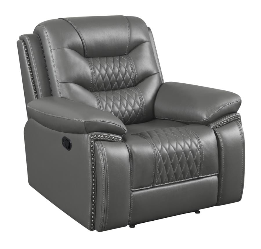 Flamenco Tufted Upholstered Recliner Charcoal