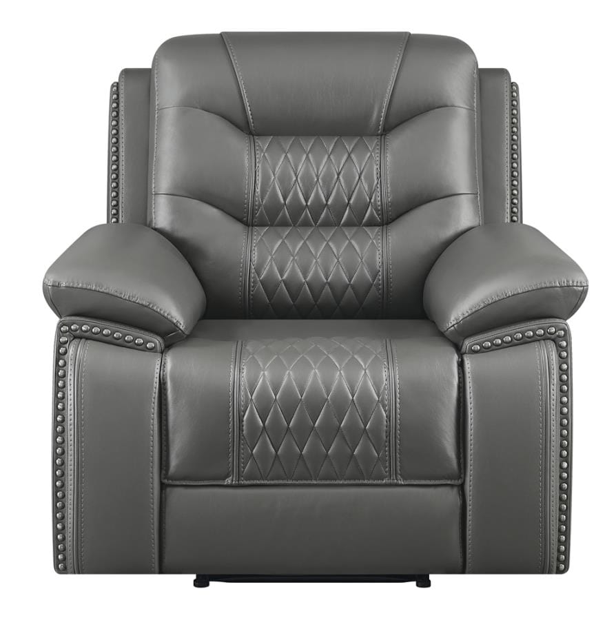 Flamenco Tufted Upholstered Recliner Charcoal