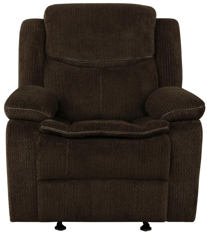 Jennings Upholstered Power Glider Recliner Brown