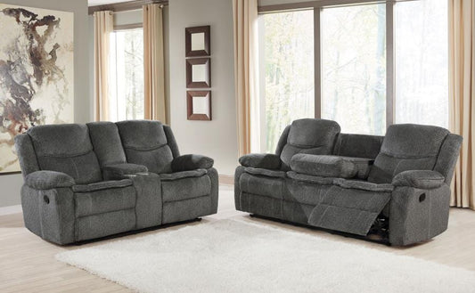 Jennings 2-piece Motion Living Room Set Charcoal