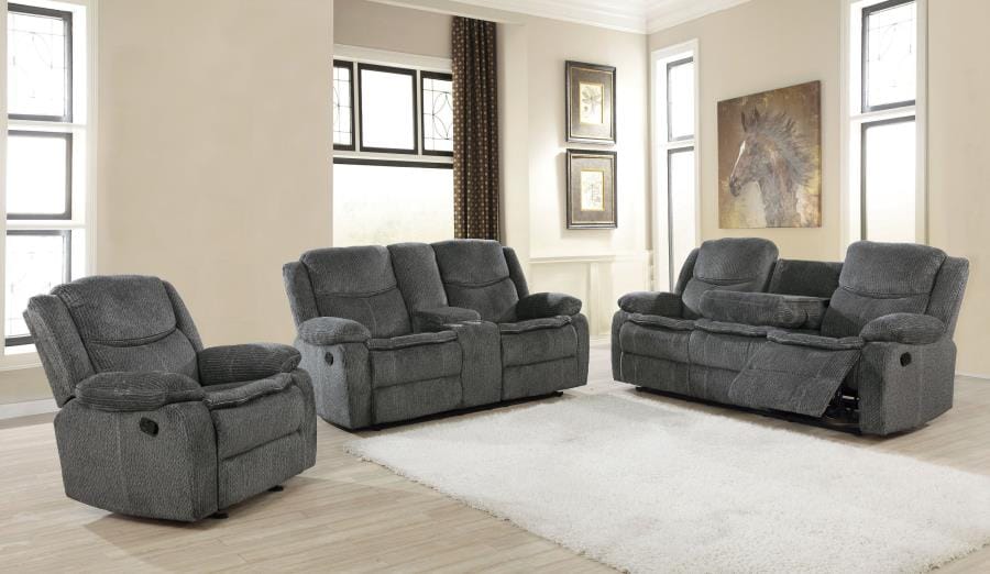 Jennings 3-piece Motion Living Room Set Charcoal