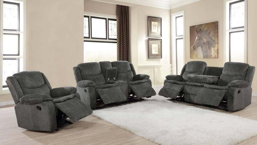 Jennings 3-piece Motion Living Room Set Charcoal