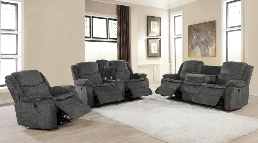 Jennings 3-piece Power Living Room Set Charcoal