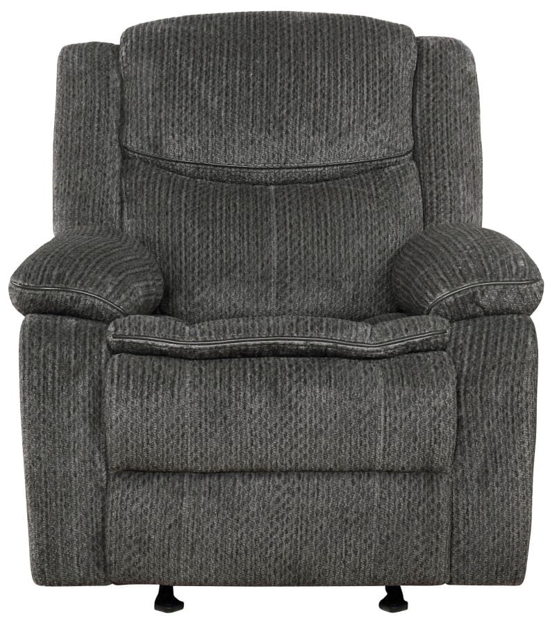 Jennings Upholstered Power Glider Recliner Charcoal