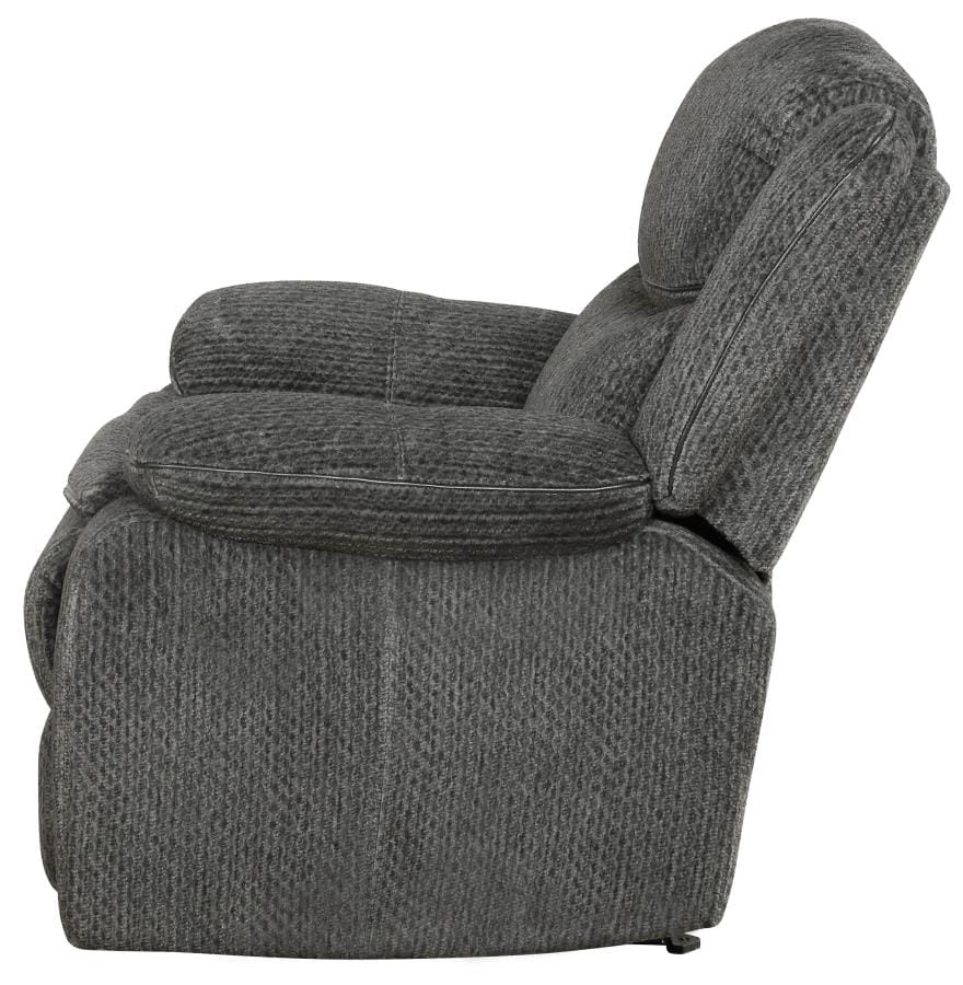 Jennings Upholstered Power Glider Recliner Charcoal