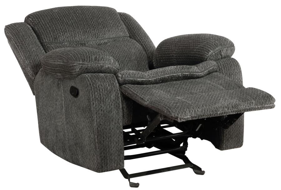 Jennings Upholstered Motion Glider Recliner Charcoal