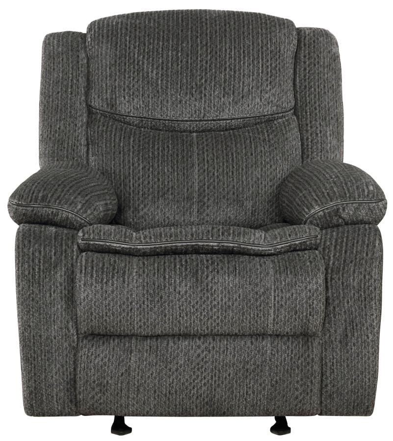 Jennings Upholstered Motion Glider Recliner Charcoal