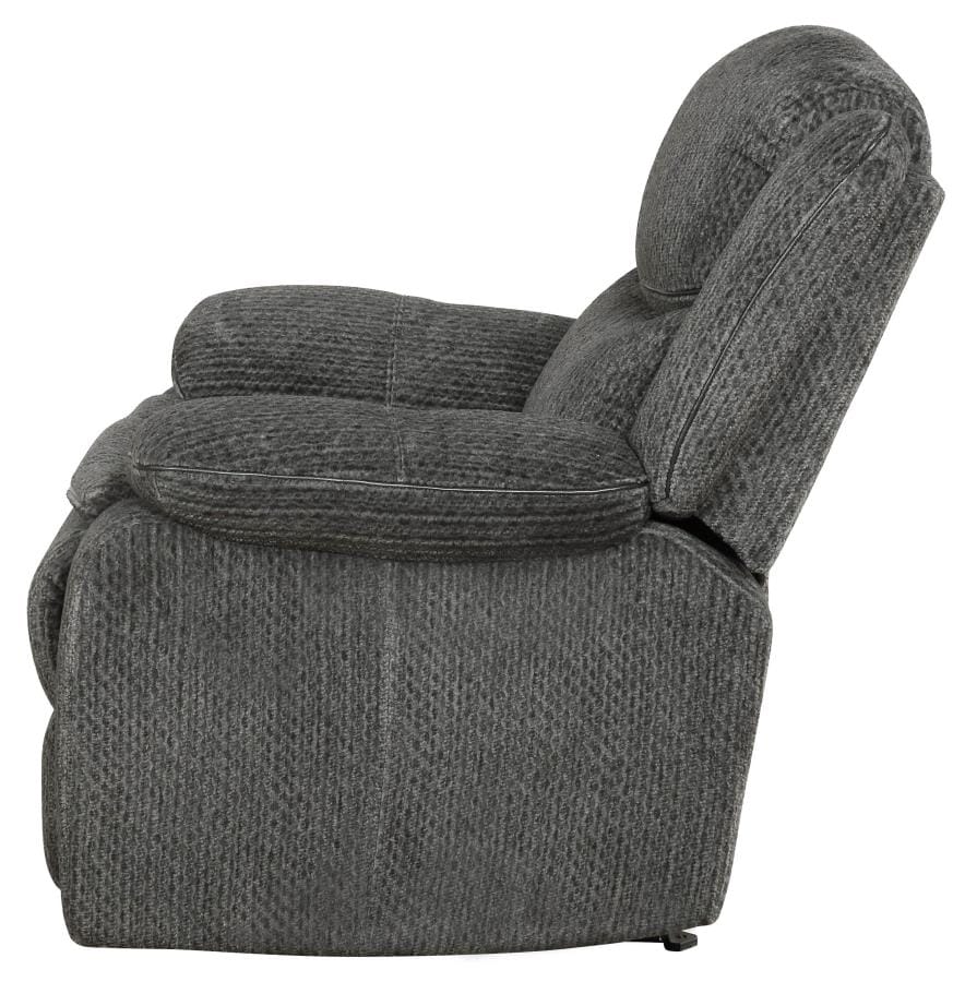 Jennings Upholstered Motion Glider Recliner Charcoal